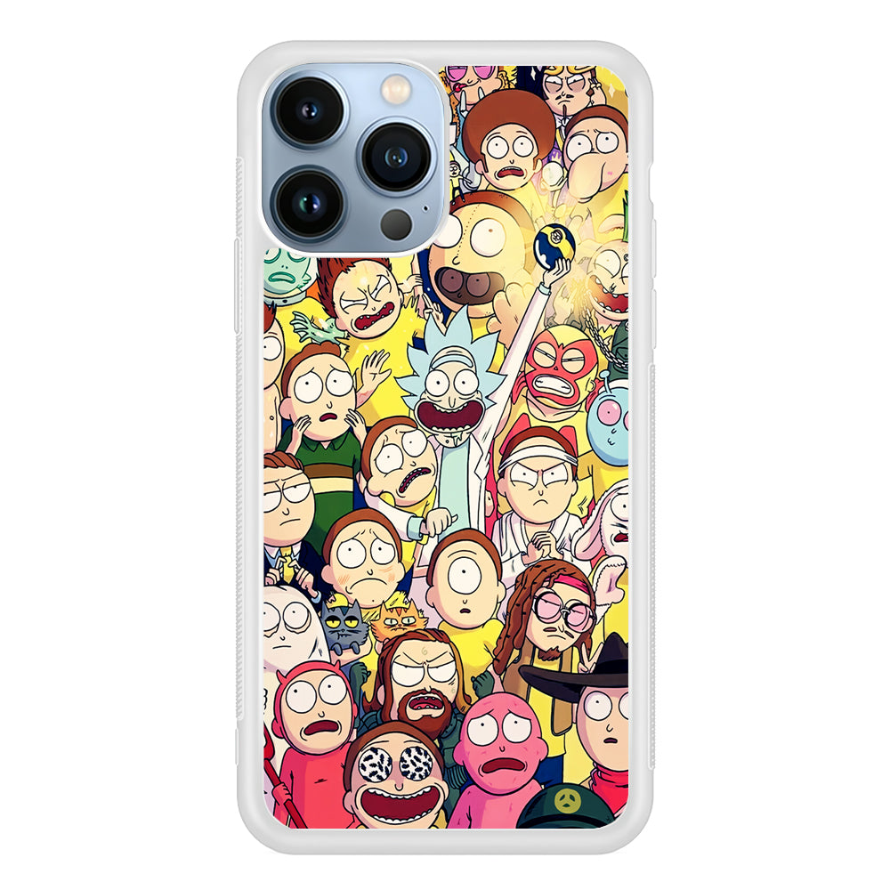 Rick and Morty Aesthetic Cartoon 2D Rubber Phone Case