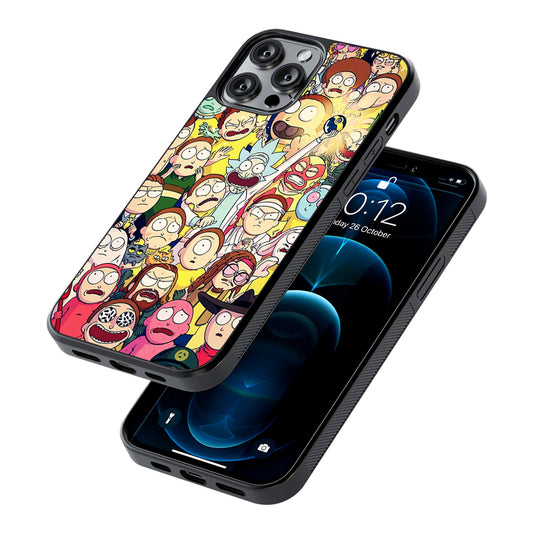 Rick and Morty Aesthetic Cartoon 2D Rubber Phone Case