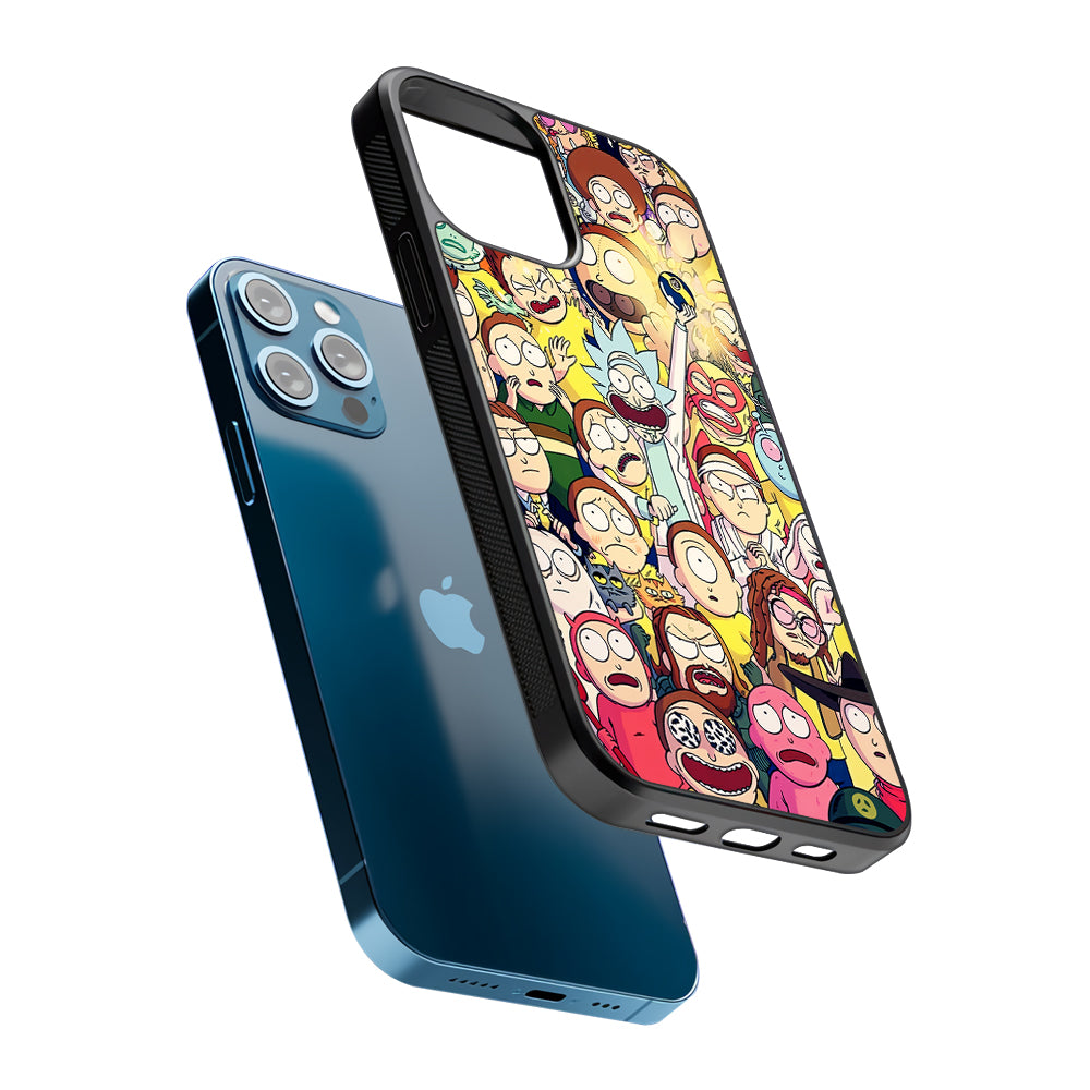 Rick and Morty Aesthetic Cartoon 2D Rubber Phone Case