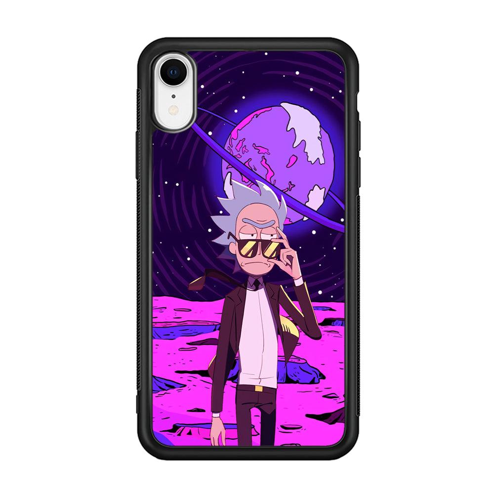 Rick and Morty Agent of Universe iPhone XR Case-Rubber Black (2D Case)-Oxvistore