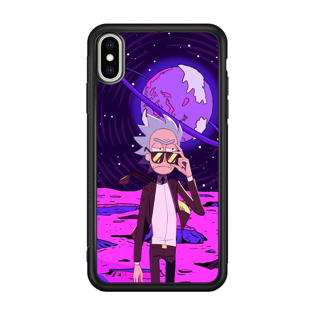 Rick and Morty Agent of Universe iPhone X Case-Rubber Black (2D Case)-Oxvistore