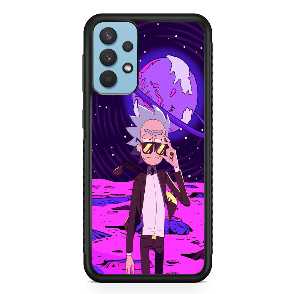Rick and Morty Agent of Universe Samsung Galaxy A32 Case-Rubber Black (2D Case)-Oxvistore