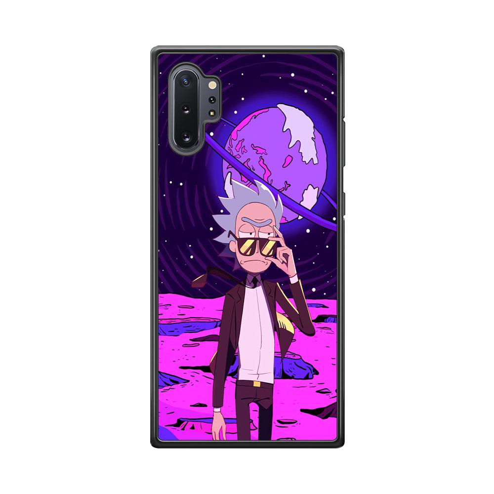 Rick and Morty Agent of Universe Samsung Galaxy Note 10 Plus Case-Rubber Black (2D Case)-Oxvistore