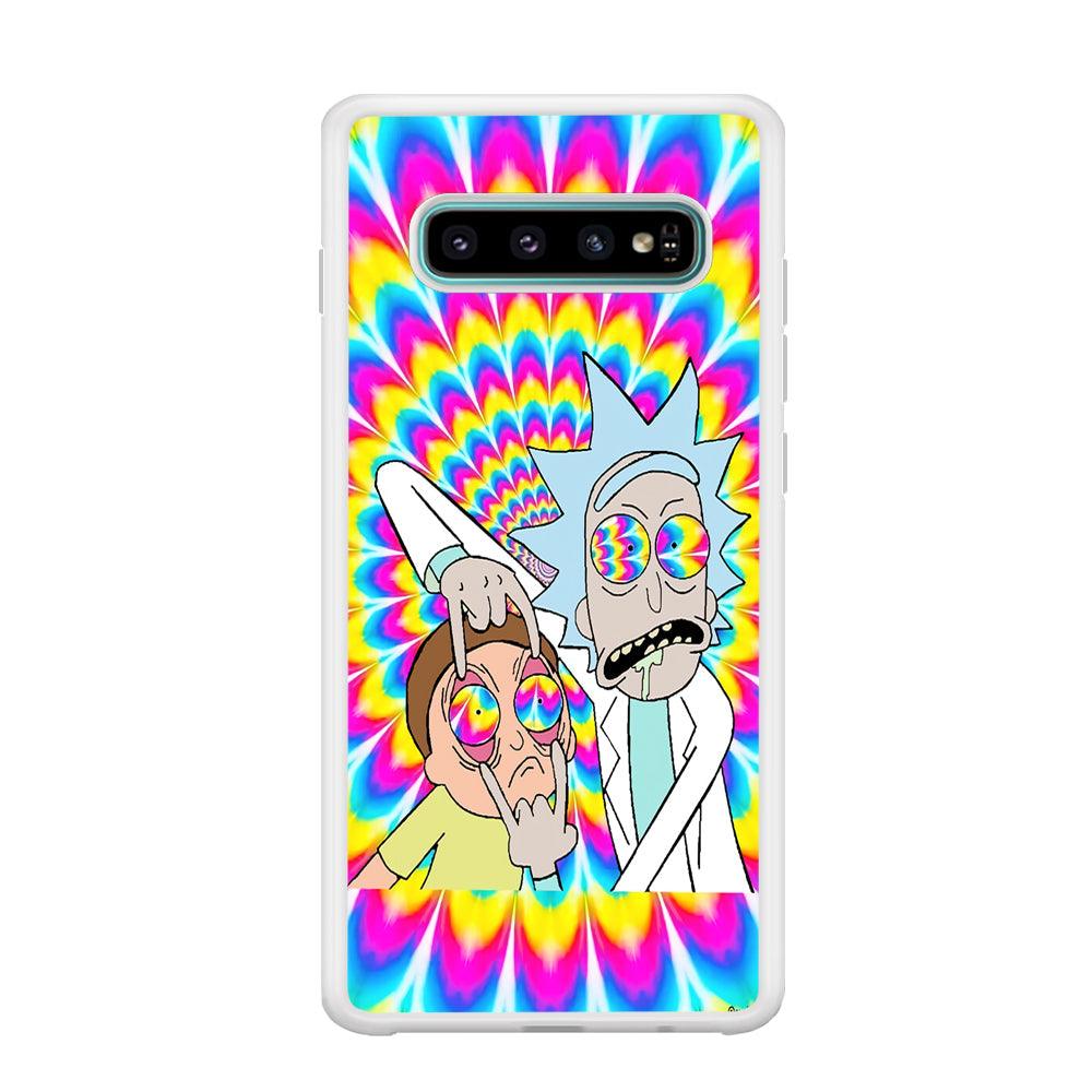 Rick and Morty Hippie Hype Samsung Galaxy S10 Case-Oxvistore