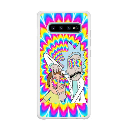 Rick and Morty Hippie Hype Samsung Galaxy S10 Case-Oxvistore