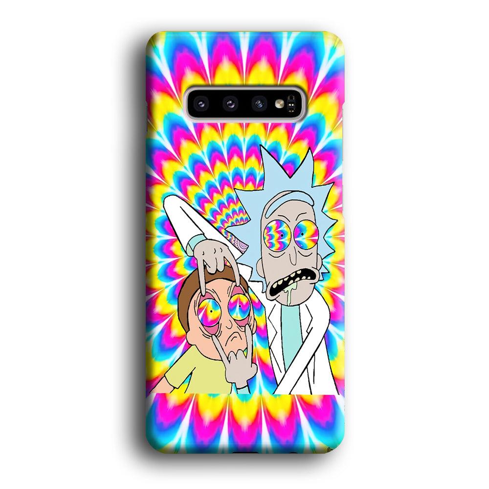 Rick and Morty Hippie Hype Samsung Galaxy S10 Case-Oxvistore