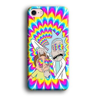 Rick and Morty Hippie Hype iPhone 8 Case-Oxvistore