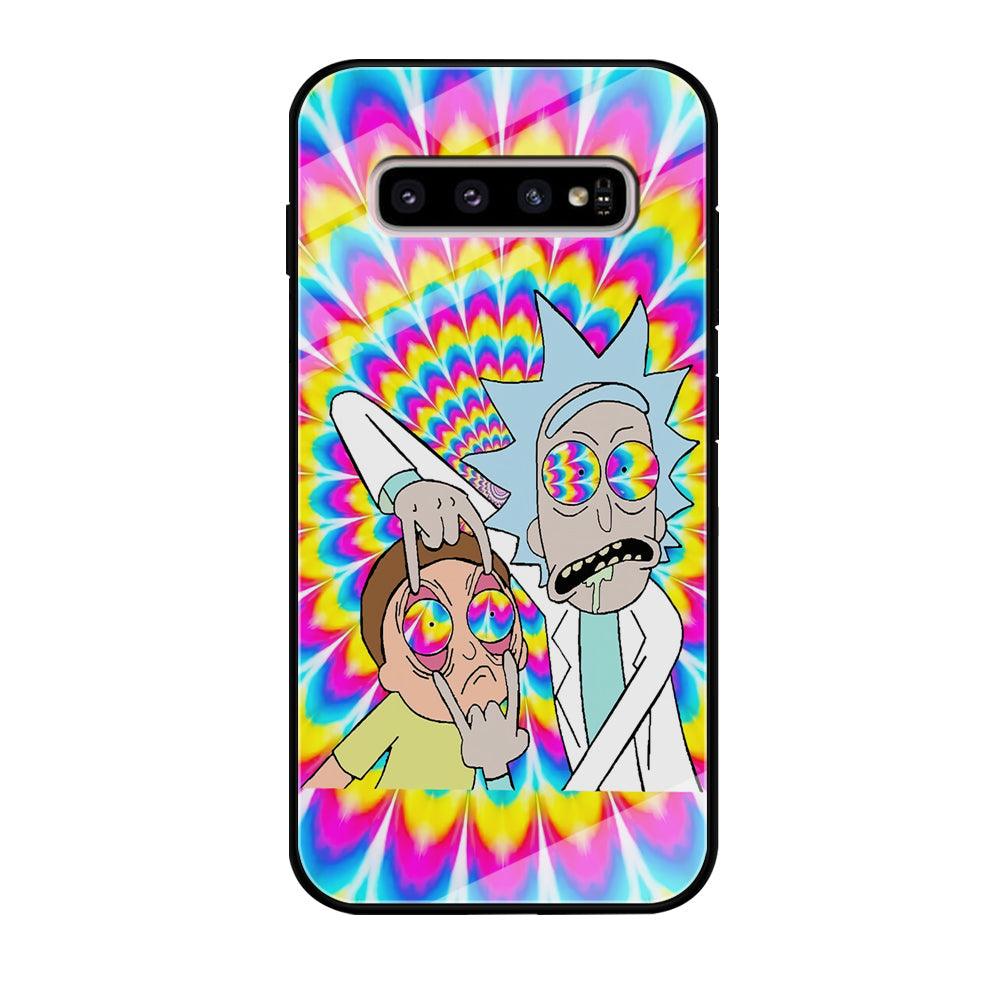 Rick and Morty Hippie Hype Samsung Galaxy S10 Case-Oxvistore