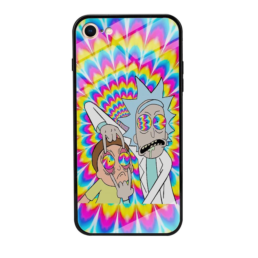 Rick and Morty Hippie Hype iPhone 8 Case-Oxvistore