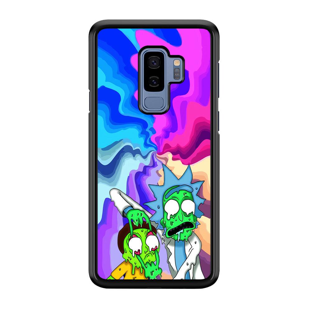 Rick and Morty Illussion of Life Samsung Galaxy S9 Plus Case-Rubber Black (2D Case)-Oxvistore