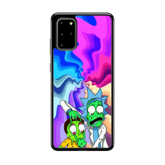 Rick and Morty Illussion of Life Samsung Galaxy S20 Plus Case-Rubber Black (2D Case)-Oxvistore