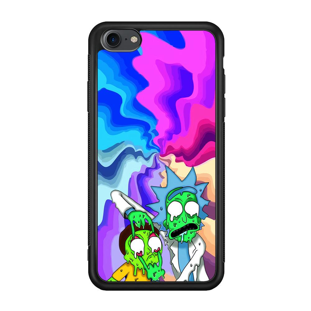 Rick and Morty Illussion of Life iPhone 7 Case-Rubber Black (2D Case)-Oxvistore