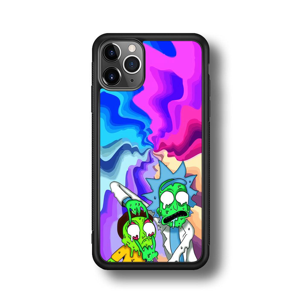 Rick and Morty Illussion of Life iPhone 11 Pro Case-Rubber Black (2D Case)-Oxvistore