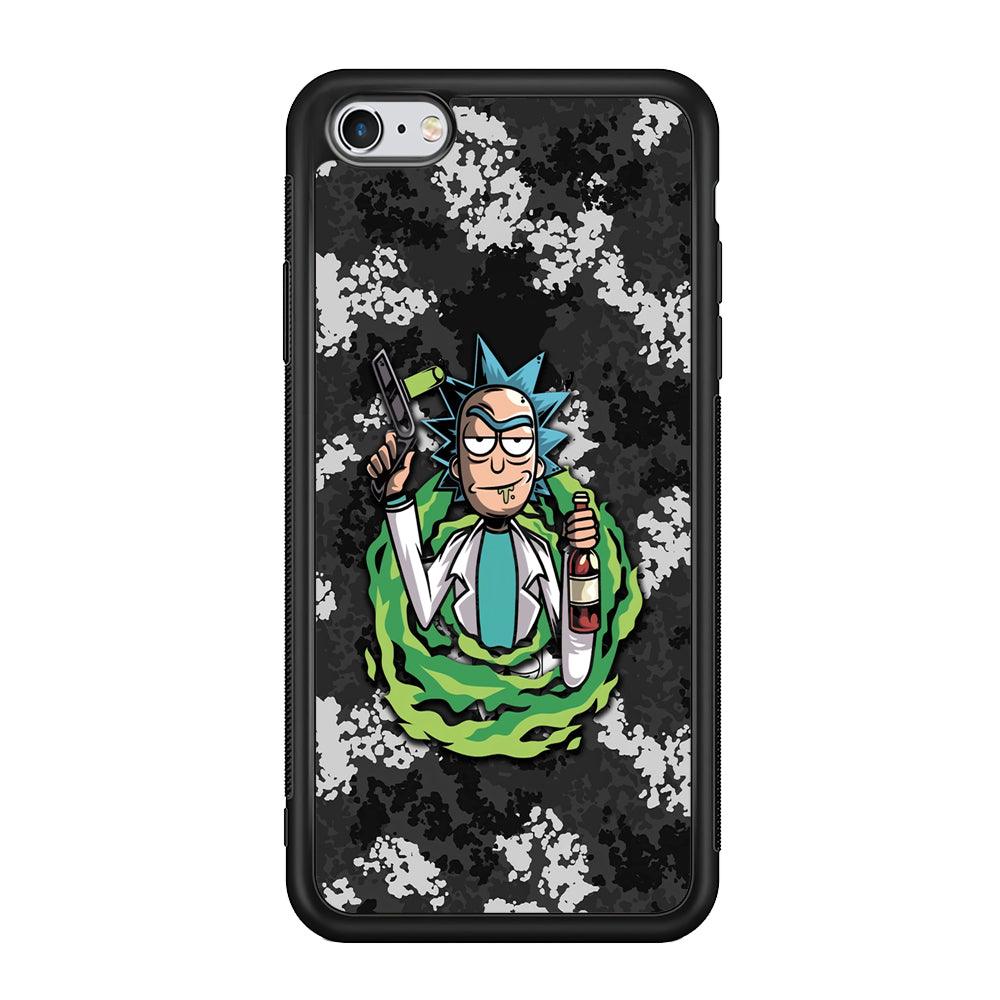 Rick and Morty Let's Have Fun iPhone 6 | 6s Case-Rubber Black (2D Case)-Oxvistore