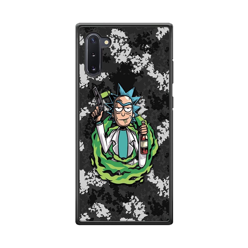 Rick and Morty Let's Have Fun Samsung Galaxy Note 10 Case-Rubber Black (2D Case)-Oxvistore