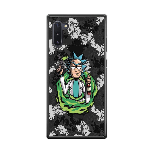 Rick and Morty Let's Have Fun Samsung Galaxy Note 10 Case-Rubber Black (2D Case)-Oxvistore