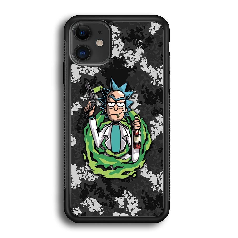 Rick and Morty Let's Have Fun iPhone 11 Case-Rubber Black (2D Case)-Oxvistore