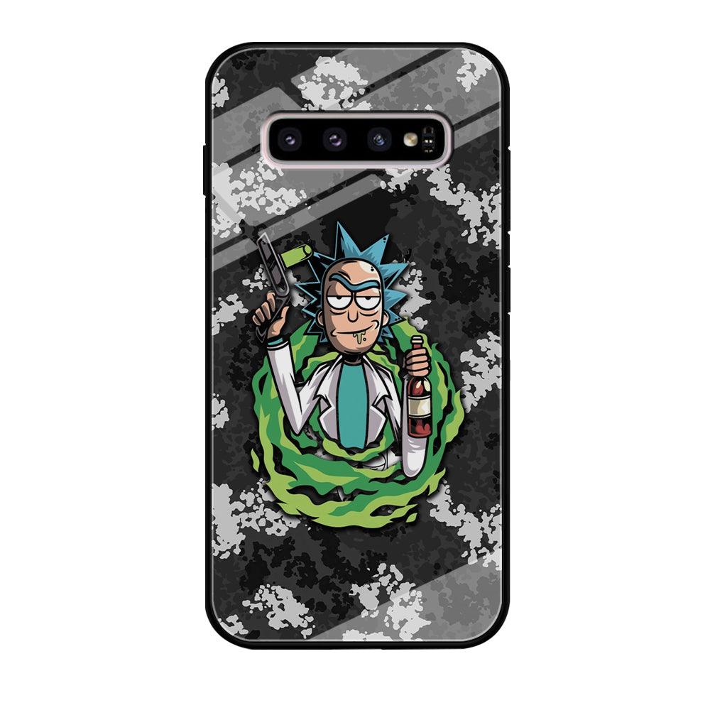 Rick and Morty Let's Have Fun Samsung Galaxy S10 Plus Case-Oxvistore