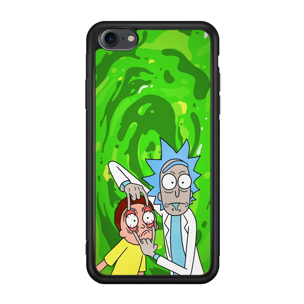 Rick and Morty Look The Real Life iPhone 7 Case-Rubber Black (2D Case)-Oxvistore