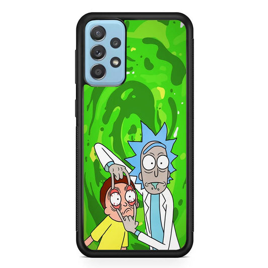 Rick and Morty Look The Real Life Samsung Galaxy A72 Case-Rubber Black (2D Case)-Oxvistore