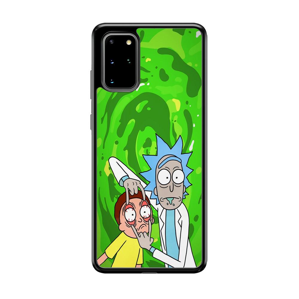 Rick and Morty Look The Real Life Samsung Galaxy S20 Plus Case-Rubber Black (2D Case)-Oxvistore