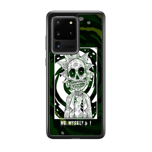 Rick and Morty Me, Myself and I Samsung Galaxy S20 Ultra Case-Rubber Black (2D Case)-Oxvistore
