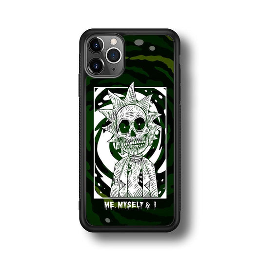 Rick and Morty Me, Myself and I iPhone 11 Pro Max Case-Rubber Black (2D Case)-Oxvistore