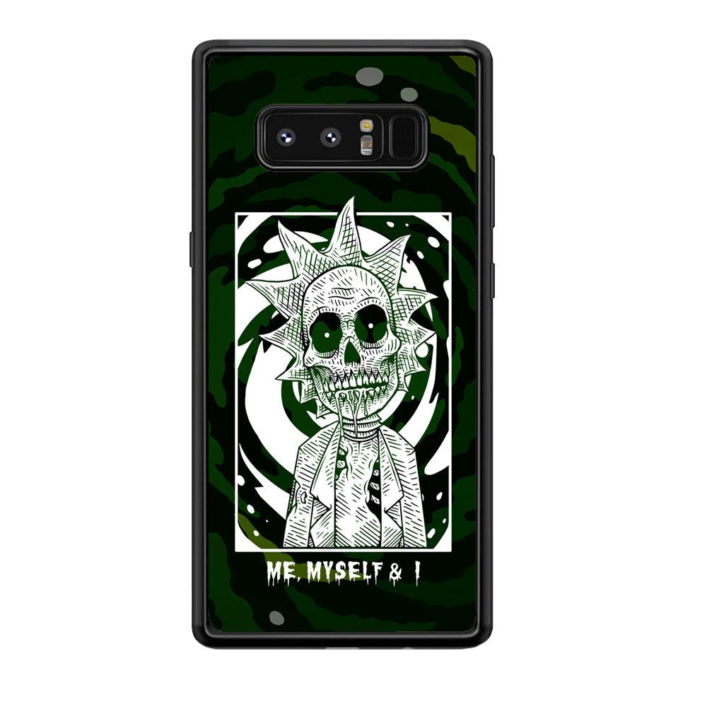Rick and Morty Me, Myself and I Samsung Galaxy Note 8 Case-Rubber Black (2D Case)-Oxvistore