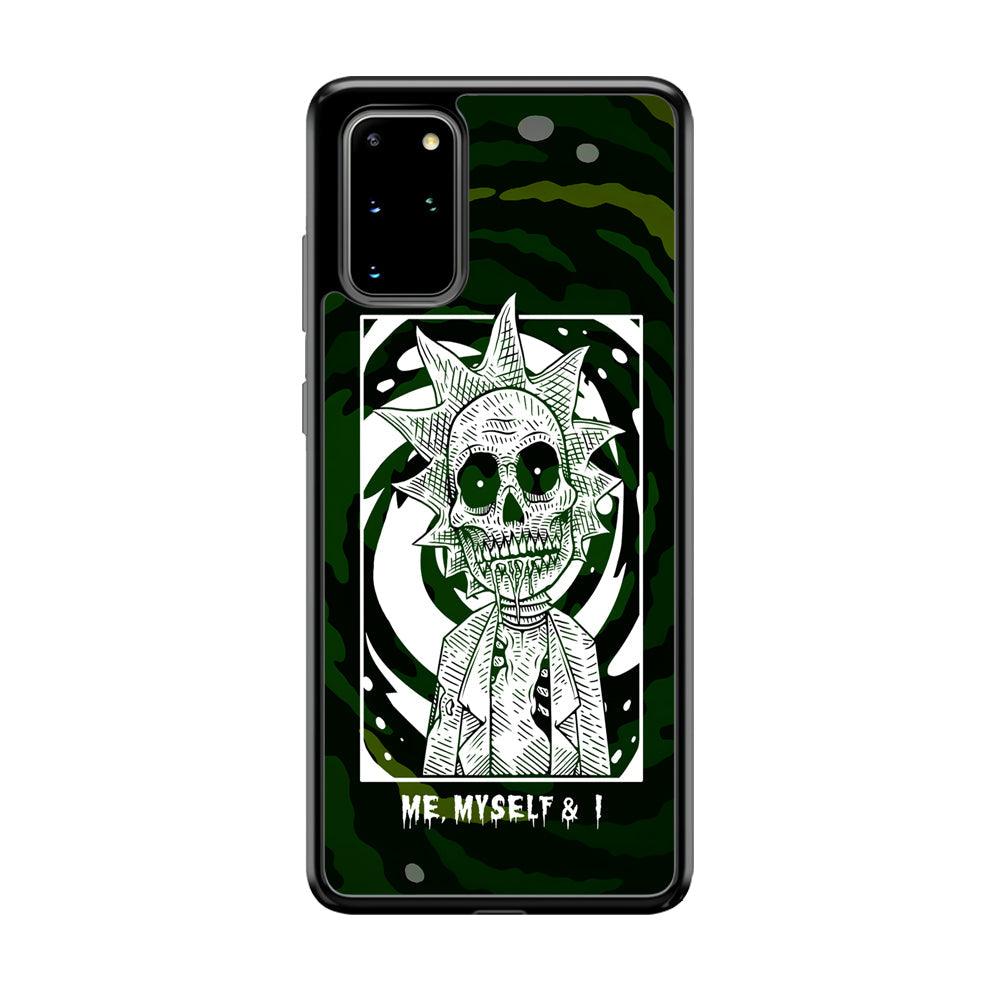 Rick and Morty Me, Myself and I Samsung Galaxy S20 Plus Case-Rubber Black (2D Case)-Oxvistore