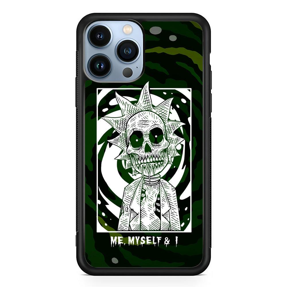 Rick and Morty Me, Myself and I iPhone 13 Pro Case-Rubber Black (2D Case)-Oxvistore