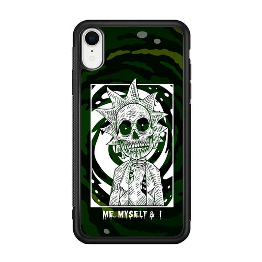 Rick and Morty Me, Myself and I iPhone XR Case-Rubber Black (2D Case)-Oxvistore