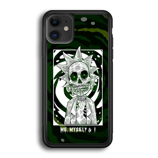 Rick and Morty Me, Myself and I iPhone 11 Case-Rubber Black (2D Case)-Oxvistore