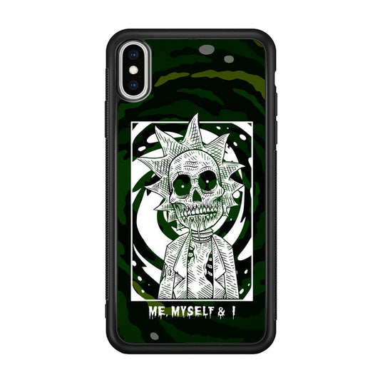 Rick and Morty Me, Myself and I iPhone X Case-Rubber Black (2D Case)-Oxvistore