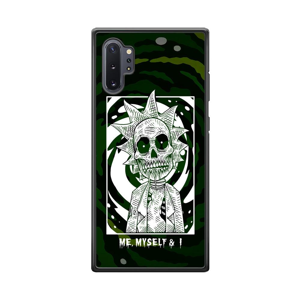 Rick and Morty Me, Myself and I Samsung Galaxy Note 10 Plus Case-Rubber Black (2D Case)-Oxvistore