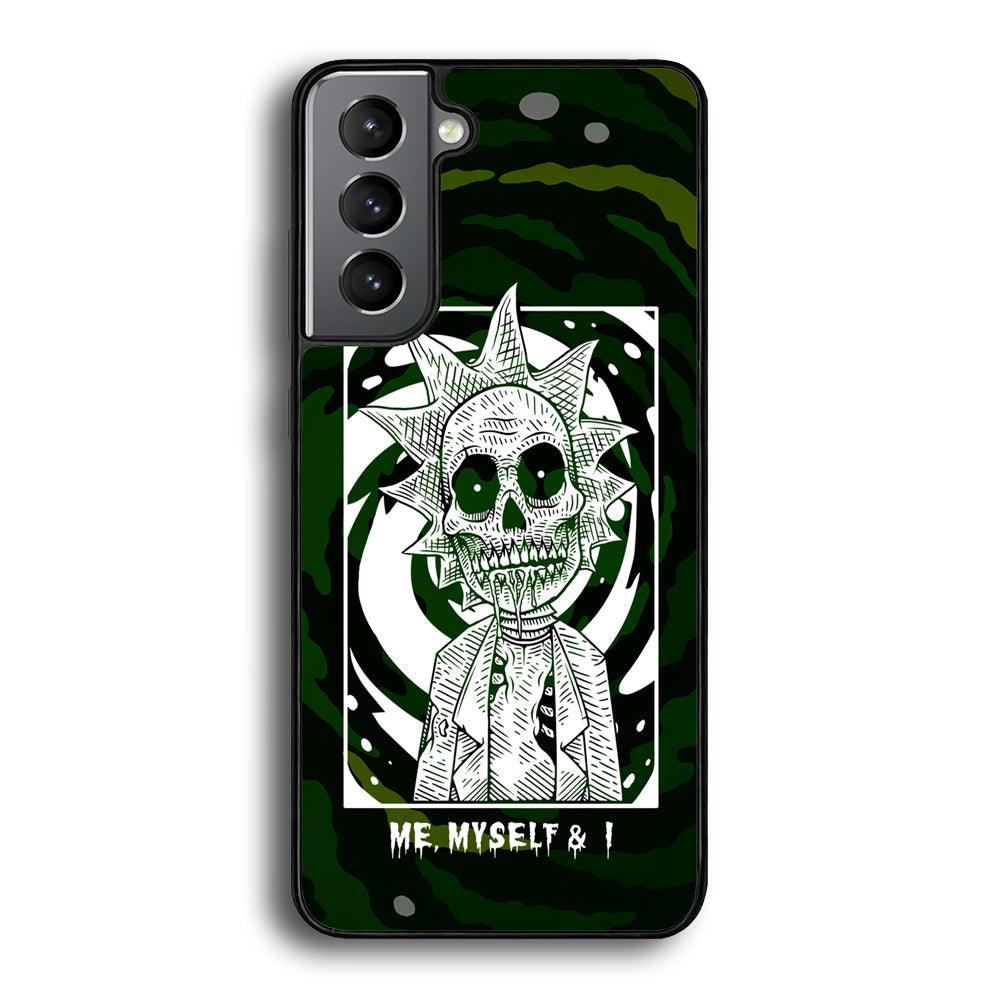 Rick and Morty Me, Myself and I Samsung Galaxy S22 Plus Case-Rubber Black (2D Case)-Oxvistore