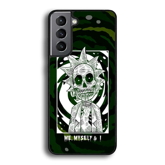 Rick and Morty Me, Myself and I Samsung Galaxy S22 Plus Case-Rubber Black (2D Case)-Oxvistore