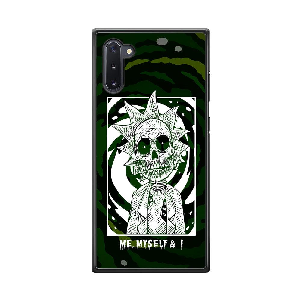 Rick and Morty Me, Myself and I Samsung Galaxy Note 10 Case-Rubber Black (2D Case)-Oxvistore