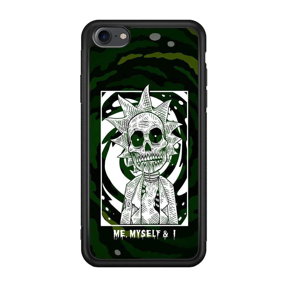 Rick and Morty Me, Myself and I iPhone 8 Case-Rubber Black (2D Case)-Oxvistore