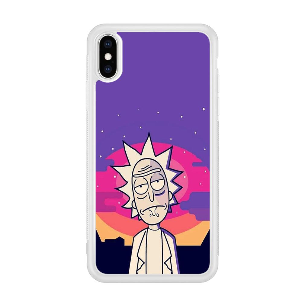 Rick and Morty Night Face iPhone XS Case-Oxvistore