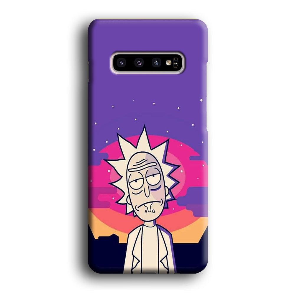 Rick and Morty Night Face Samsung Galaxy S10 Plus Case-Oxvistore