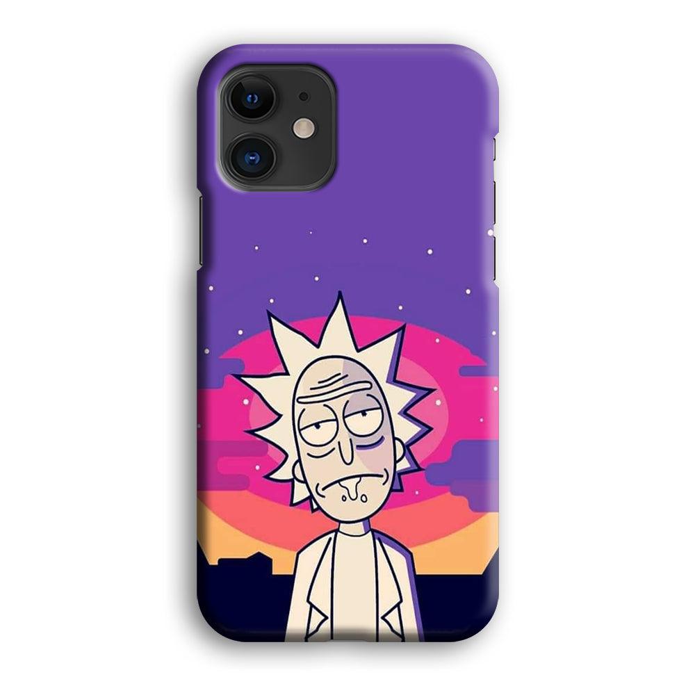 Rick and Morty Night Face iPhone 12 Case-Oxvistore