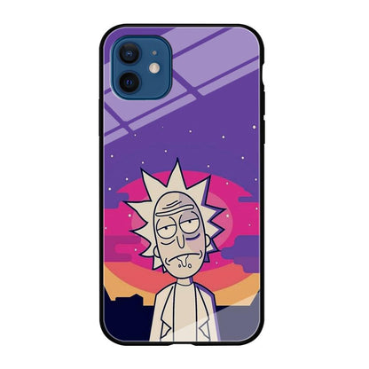 Rick and Morty Night Face iPhone 12 Case-Oxvistore