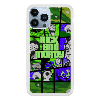 Rick and Morty Shapes of Gaming iPhone 15 Pro Max Case-Oxvistore