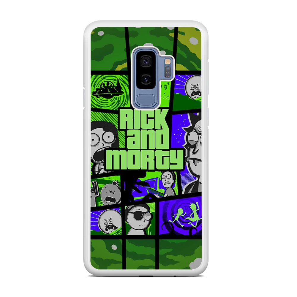 Rick and Morty Shapes of Gaming Samsung Galaxy S9 Plus Case-Oxvistore