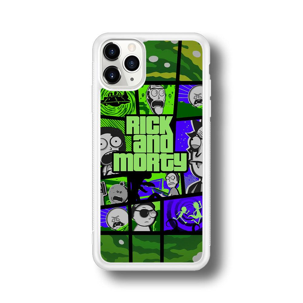 Rick and Morty Shapes of Gaming iPhone 11 Pro Case-Oxvistore