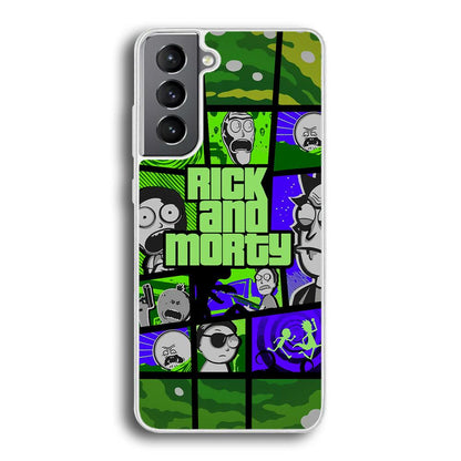 Rick and Morty Shapes of Gaming Samsung Galaxy S21 Plus Case-Oxvistore