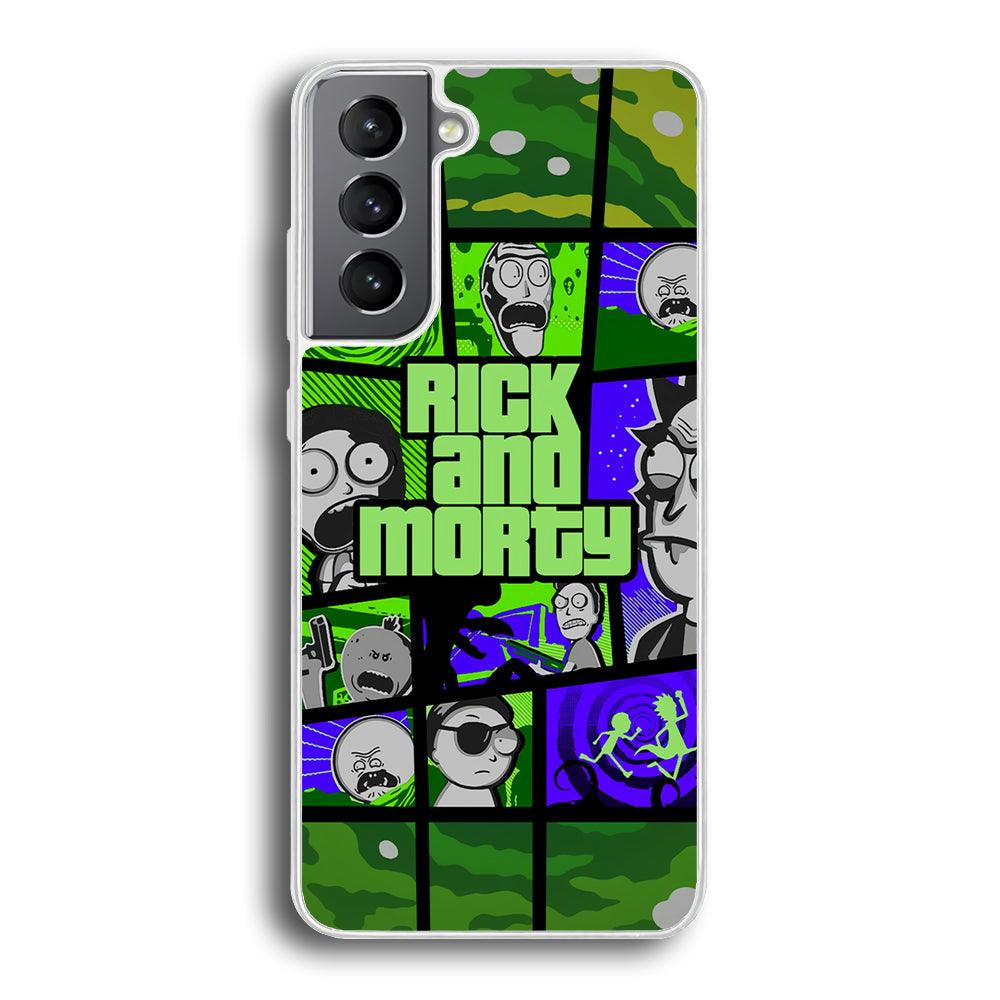 Rick and Morty Shapes of Gaming Samsung Galaxy S21 Case-Oxvistore