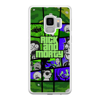 Rick and Morty Shapes of Gaming Samsung Galaxy S9 Case-Oxvistore