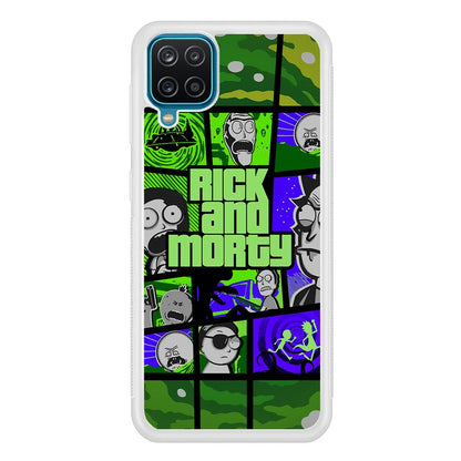 Rick and Morty Shapes of Gaming Samsung Galaxy A12 Case-Oxvistore