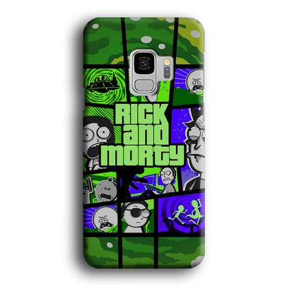 Rick and Morty Shapes of Gaming Samsung Galaxy S9 Case-Oxvistore